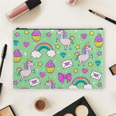 Cute Unicorn Pattern Cosmetic Bag (large)  by Valentinaart