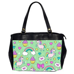 Cute Unicorn Pattern Office Handbags (2 Sides)  by Valentinaart