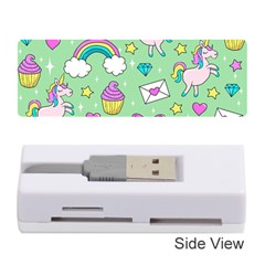 Cute Unicorn Pattern Memory Card Reader (stick)  by Valentinaart