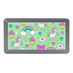 Cute Unicorn Pattern Memory Card Reader (mini) by Valentinaart