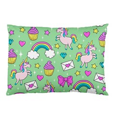 Cute Unicorn Pattern Pillow Case (two Sides) by Valentinaart