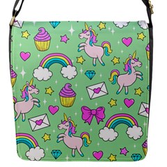 Cute Unicorn Pattern Flap Messenger Bag (s) by Valentinaart