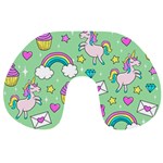 Cute Unicorn Pattern Travel Neck Pillows Front