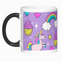 Cute Unicorn Pattern Morph Mugs by Valentinaart