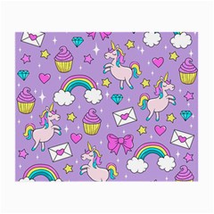 Cute Unicorn Pattern Small Glasses Cloth by Valentinaart