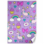 Cute Unicorn Pattern Canvas 24  x 36  23.35 x34.74  Canvas - 1