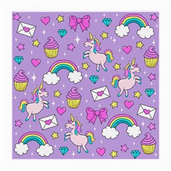 Cute Unicorn Pattern Medium Glasses Cloth by Valentinaart