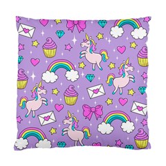 Cute Unicorn Pattern Standard Cushion Case (one Side) by Valentinaart