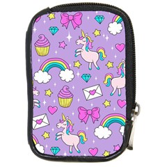 Cute Unicorn Pattern Compact Camera Cases by Valentinaart