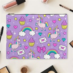 Cute Unicorn Pattern Cosmetic Bag (xl) by Valentinaart