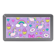 Cute Unicorn Pattern Memory Card Reader (mini) by Valentinaart