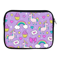 Cute Unicorn Pattern Apple Ipad 2/3/4 Zipper Cases by Valentinaart