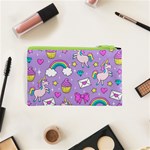 Cute Unicorn Pattern Cosmetic Bag (XS) Back