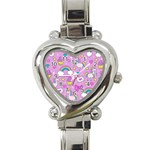 Cute Unicorn Pattern Heart Italian Charm Watch Front