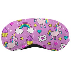 Cute Unicorn Pattern Sleeping Masks by Valentinaart