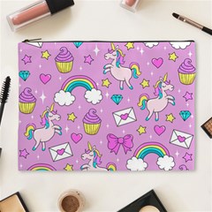 Cute Unicorn Pattern Cosmetic Bag (xl) by Valentinaart