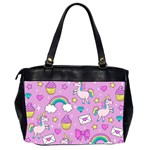 Cute Unicorn Pattern Office Handbags (2 Sides)  Back