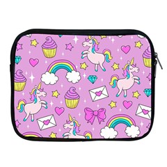 Cute Unicorn Pattern Apple Ipad 2/3/4 Zipper Cases by Valentinaart