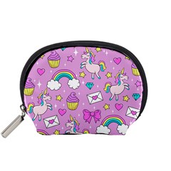 Cute Unicorn Pattern Accessory Pouches (small) 