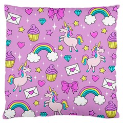 Cute Unicorn Pattern Standard Flano Cushion Case (two Sides) by Valentinaart