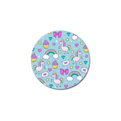 Cute Unicorn Pattern Golf Ball Marker (10 Pack) by Valentinaart