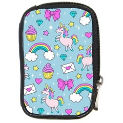 Cute Unicorn Pattern Compact Camera Cases by Valentinaart