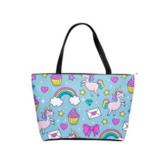 Cute Unicorn Pattern Shoulder Handbags by Valentinaart