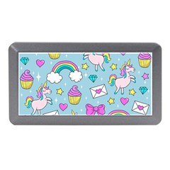 Cute Unicorn Pattern Memory Card Reader (mini) by Valentinaart