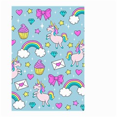 Cute Unicorn Pattern Small Garden Flag (two Sides) by Valentinaart