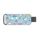 Cute Unicorn Pattern Portable USB Flash (Two Sides) Back