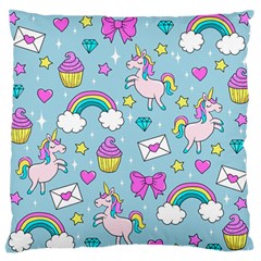 Cute Unicorn Pattern Standard Flano Cushion Case (one Side) by Valentinaart