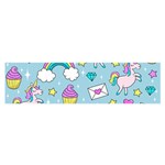 Cute Unicorn Pattern Satin Scarf (Oblong) Front