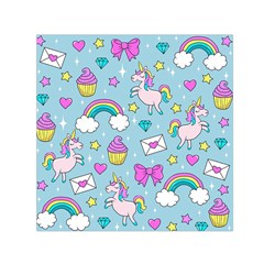 Cute Unicorn Pattern Small Satin Scarf (square) by Valentinaart