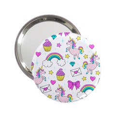 Cute Unicorn Pattern 2 25  Handbag Mirrors by Valentinaart