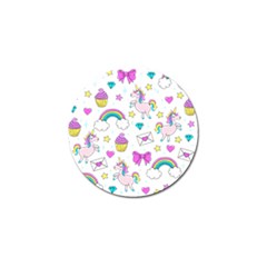 Cute Unicorn Pattern Golf Ball Marker (4 Pack) by Valentinaart