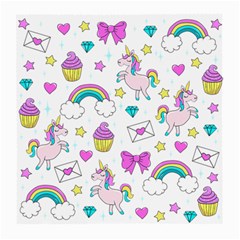 Cute Unicorn Pattern Medium Glasses Cloth by Valentinaart