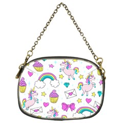 Cute Unicorn Pattern Chain Purses (one Side)  by Valentinaart