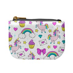 Cute Unicorn Pattern Mini Coin Purses by Valentinaart