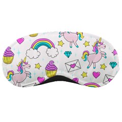 Cute Unicorn Pattern Sleeping Masks by Valentinaart