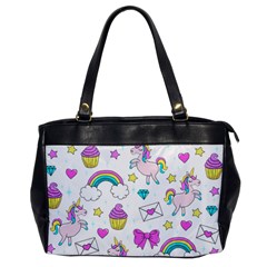 Cute Unicorn Pattern Office Handbags by Valentinaart