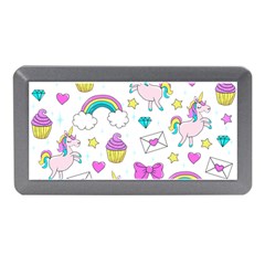 Cute Unicorn Pattern Memory Card Reader (mini) by Valentinaart