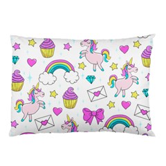 Cute Unicorn Pattern Pillow Case (two Sides) by Valentinaart