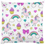 Cute Unicorn Pattern Large Cushion Case (Two Sides) Front