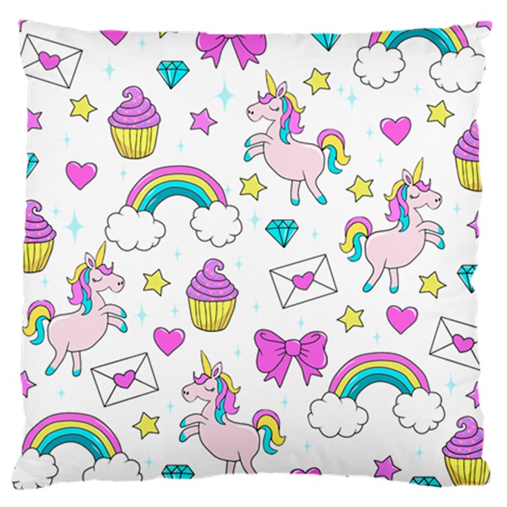 Cute Unicorn Pattern Large Cushion Case (Two Sides)