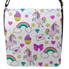 Cute Unicorn Pattern Flap Messenger Bag (s) by Valentinaart