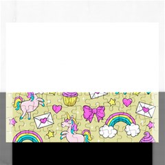 Cute Unicorn Pattern Rectangular Jigsaw Puzzl by Valentinaart