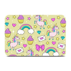 Cute Unicorn Pattern Plate Mats by Valentinaart