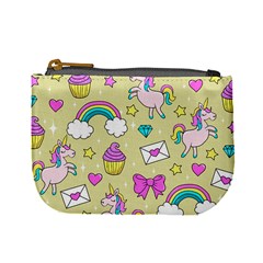 Cute Unicorn Pattern Mini Coin Purses by Valentinaart