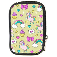 Cute Unicorn Pattern Compact Camera Cases by Valentinaart