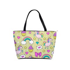 Cute Unicorn Pattern Shoulder Handbags by Valentinaart